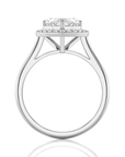 Exquisite Aura Halo Diamond Engagement Ring