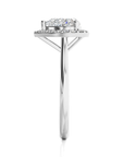 Exquisite Aura Halo Diamond Engagement Ring