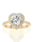 Exquisite Aura Halo Diamond Engagement Ring