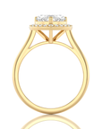Exquisite Aura Halo Diamond Engagement Ring