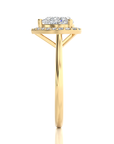 Exquisite Aura Halo Diamond Engagement Ring