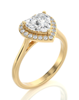 Exquisite Aura Halo Diamond Engagement Ring