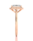Exquisite Aura Halo Diamond Engagement Ring