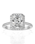 Exquisite Aura Halo Diamond Engagement Ring