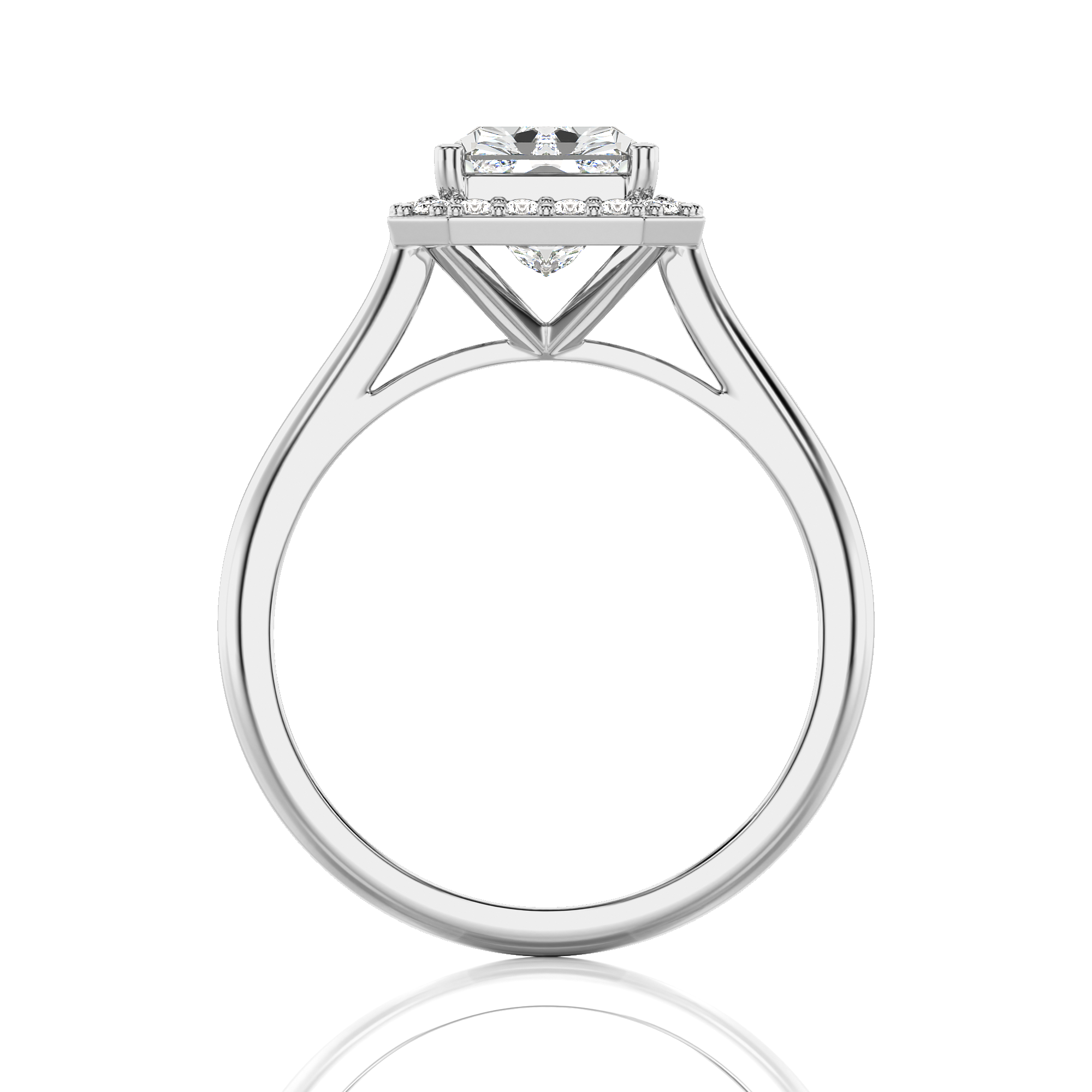 Exquisite Aura Halo Diamond Engagement Ring