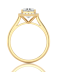 Exquisite Aura Halo Diamond Engagement Ring