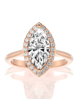 Exquisite Aura Halo Diamond Engagement Ring