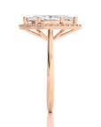 Exquisite Aura Halo Diamond Engagement Ring