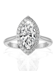 Exquisite Aura Halo Diamond Engagement Ring