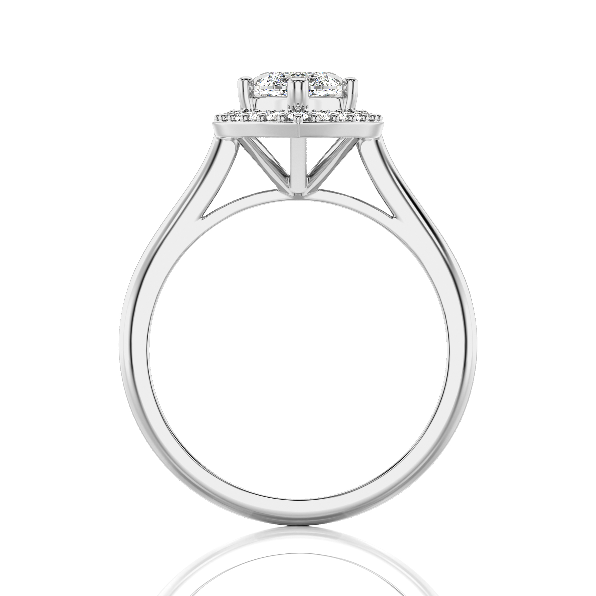 Exquisite Aura Halo Diamond Engagement Ring