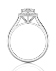 Exquisite Aura Halo Diamond Engagement Ring