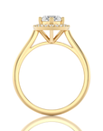 Exquisite Aura Halo Diamond Engagement Ring