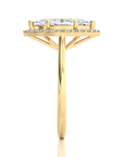 Exquisite Aura Halo Diamond Engagement Ring