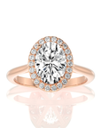 Exquisite Aura Halo Diamond Engagement Ring