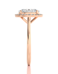 Exquisite Aura Halo Diamond Engagement Ring
