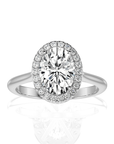 Exquisite Aura Halo Diamond Engagement Ring