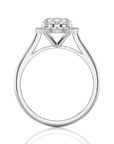 Exquisite Aura Halo Diamond Engagement Ring