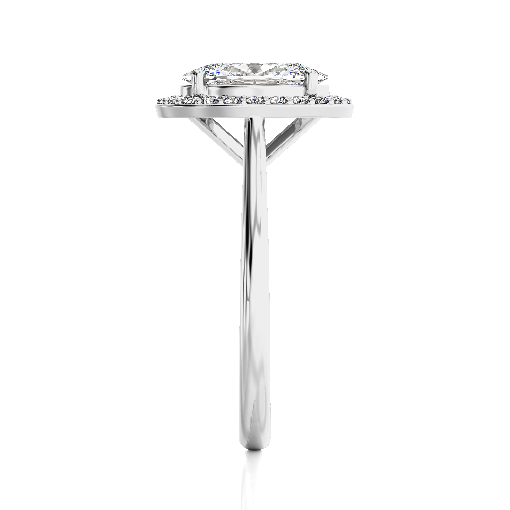 Exquisite Aura Halo Diamond Engagement Ring