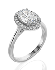 Exquisite Aura Halo Diamond Engagement Ring