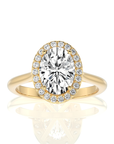 Exquisite Aura Halo Diamond Engagement Ring