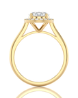 Exquisite Aura Halo Diamond Engagement Ring