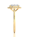 Exquisite Aura Halo Diamond Engagement Ring