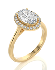 Exquisite Aura Halo Diamond Engagement Ring