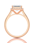 Exquisite Aura Halo Diamond Engagement Ring