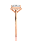 Exquisite Aura Halo Diamond Engagement Ring
