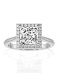 Exquisite Aura Halo Diamond Engagement Ring