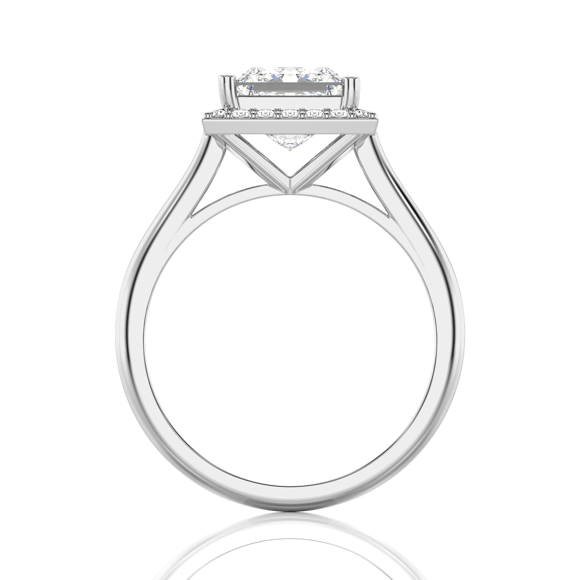 Exquisite Aura Halo Diamond Engagement Ring