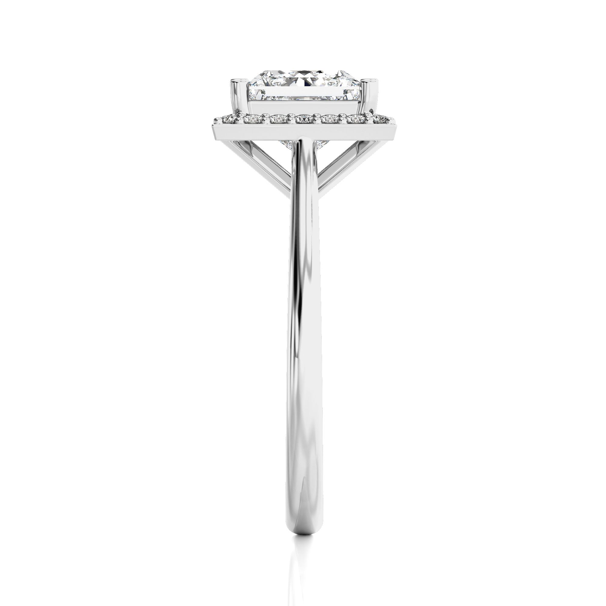 Exquisite Aura Halo Diamond Engagement Ring