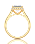 Exquisite Aura Halo Diamond Engagement Ring