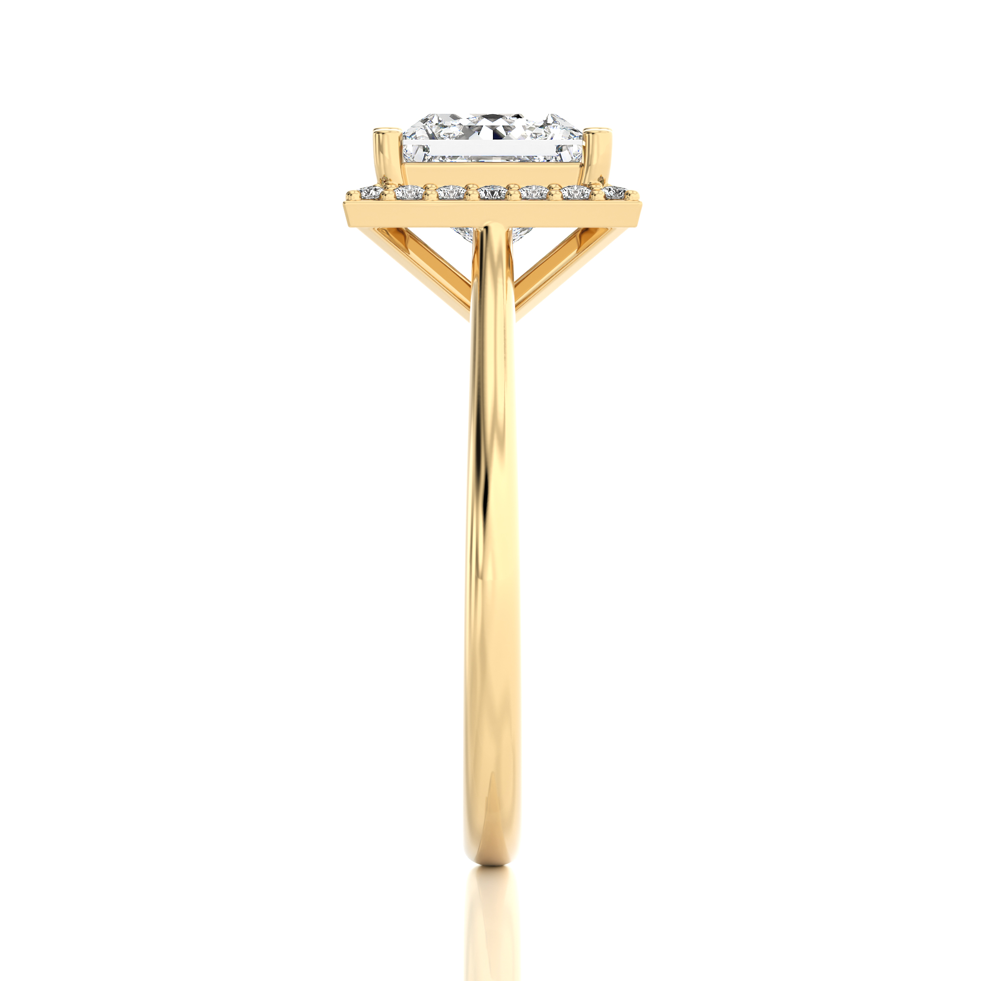 Exquisite Aura Halo Diamond Engagement Ring