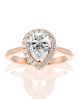 Exquisite Aura Halo Diamond Engagement Ring
