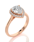 Exquisite Aura Halo Diamond Engagement Ring