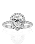 Exquisite Aura Halo Diamond Engagement Ring