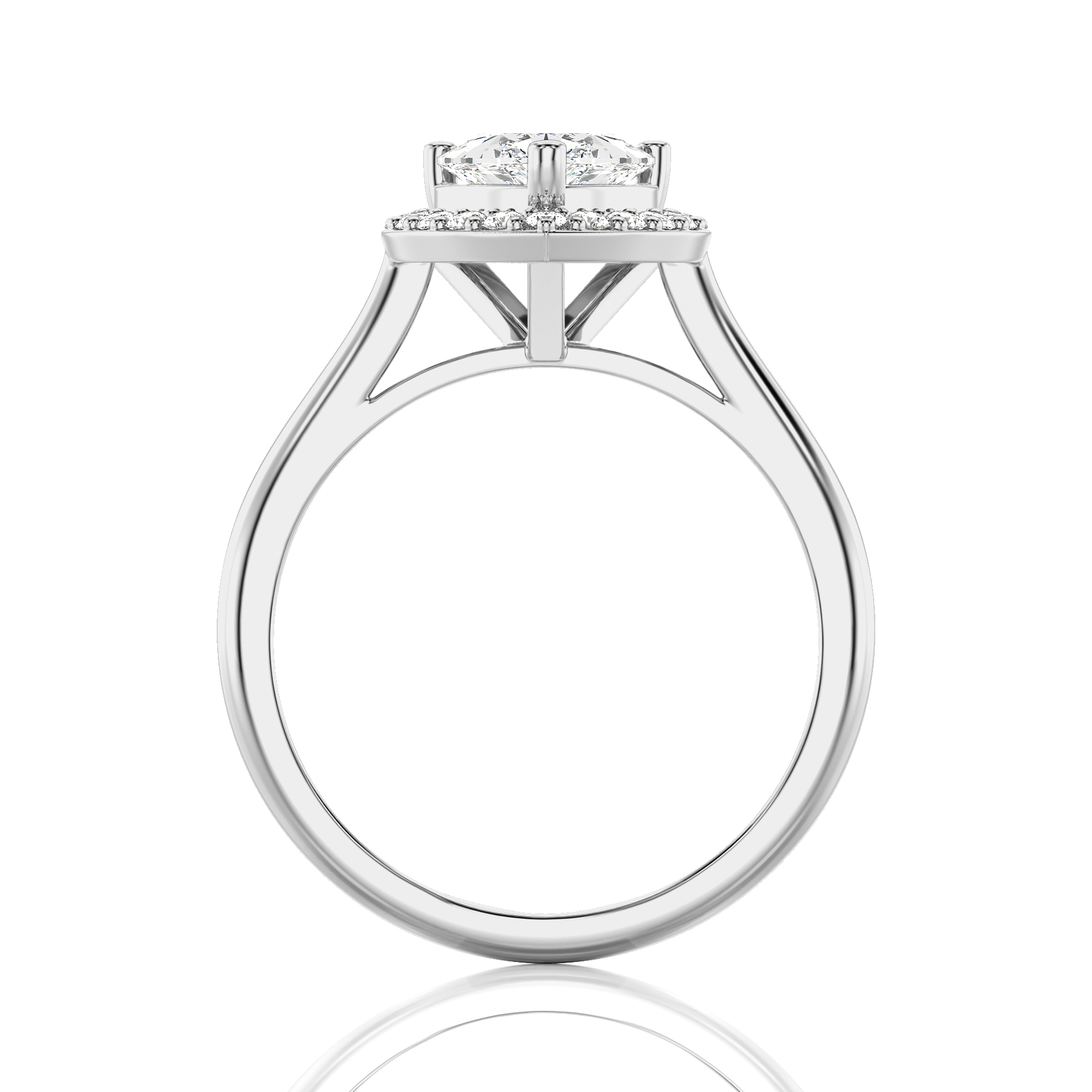 Exquisite Aura Halo Diamond Engagement Ring