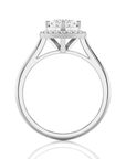 Exquisite Aura Halo Diamond Engagement Ring