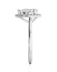 Exquisite Aura Halo Diamond Engagement Ring