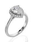 Exquisite Aura Halo Diamond Engagement Ring