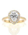 Exquisite Aura Halo Diamond Engagement Ring