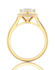 Exquisite Aura Halo Diamond Engagement Ring