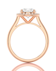 Exquisite Aura Halo Diamond Engagement Ring