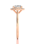 Exquisite Aura Halo Diamond Engagement Ring
