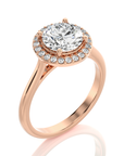Exquisite Aura Halo Diamond Engagement Ring