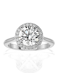 Exquisite Aura Halo Diamond Engagement Ring