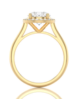 Exquisite Aura Halo Diamond Engagement Ring