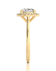 Exquisite Aura Halo Diamond Engagement Ring
