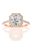 Celestial Mirage Halo Pave Diamond Engagement Ring